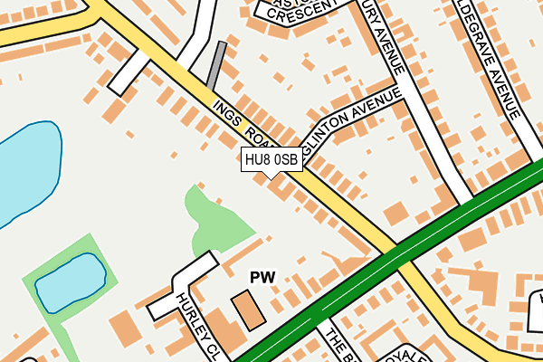 HU8 0SB map - OS OpenMap – Local (Ordnance Survey)