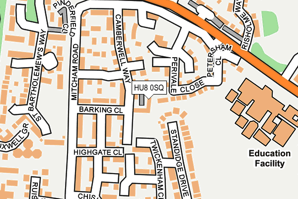 HU8 0SQ map - OS OpenMap – Local (Ordnance Survey)