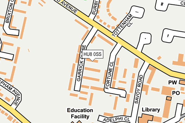 HU8 0SS map - OS OpenMap – Local (Ordnance Survey)