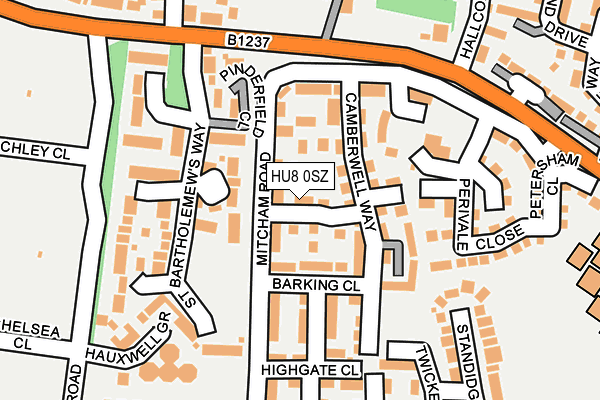 HU8 0SZ map - OS OpenMap – Local (Ordnance Survey)