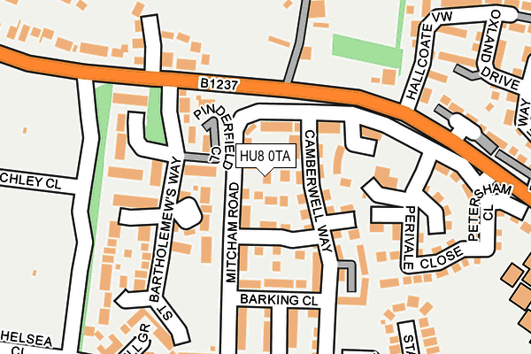 HU8 0TA map - OS OpenMap – Local (Ordnance Survey)