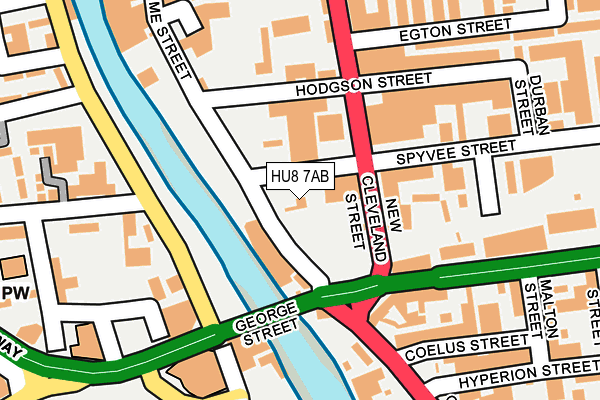 HU8 7AB map - OS OpenMap – Local (Ordnance Survey)