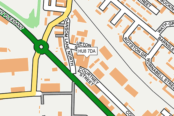 HU8 7DA map - OS OpenMap – Local (Ordnance Survey)