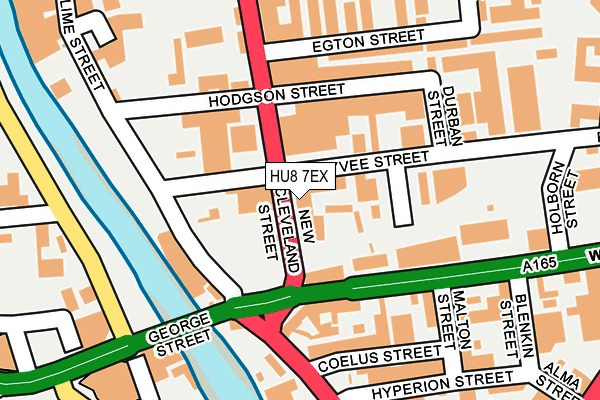 HU8 7EX map - OS OpenMap – Local (Ordnance Survey)