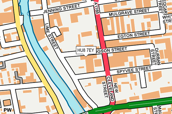 HU8 7EY map - OS OpenMap – Local (Ordnance Survey)