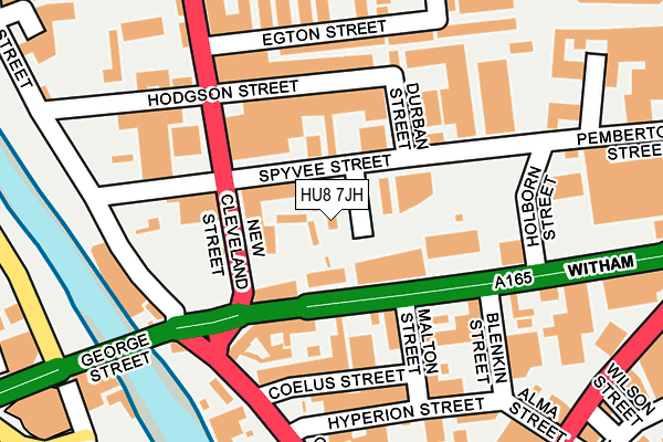 HU8 7JH map - OS OpenMap – Local (Ordnance Survey)