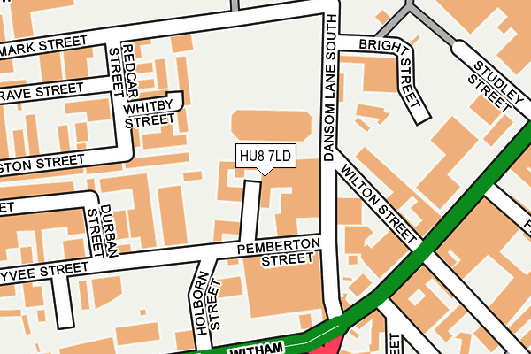 HU8 7LD map - OS OpenMap – Local (Ordnance Survey)