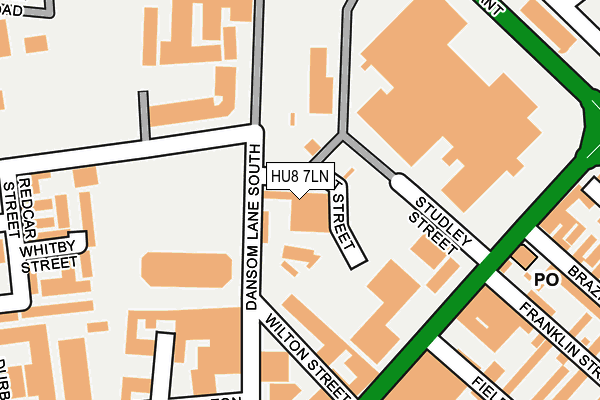 HU8 7LN map - OS OpenMap – Local (Ordnance Survey)