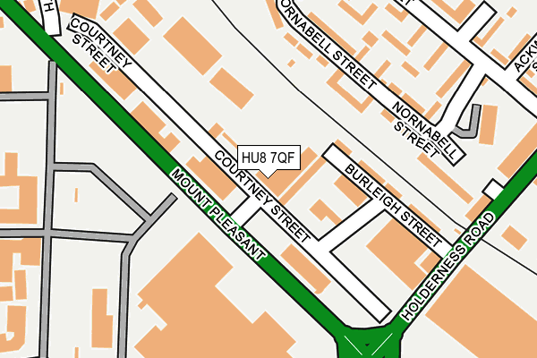 HU8 7QF map - OS OpenMap – Local (Ordnance Survey)