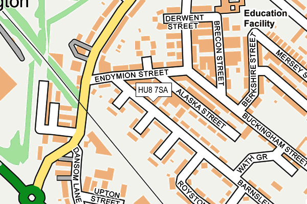 HU8 7SA map - OS OpenMap – Local (Ordnance Survey)
