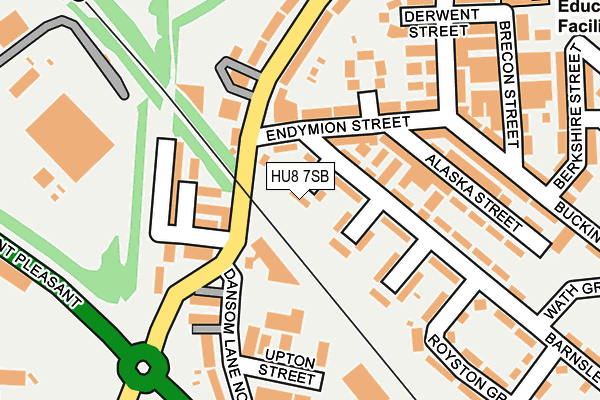 HU8 7SB map - OS OpenMap – Local (Ordnance Survey)