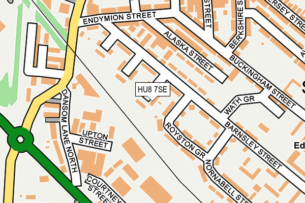 HU8 7SE map - OS OpenMap – Local (Ordnance Survey)