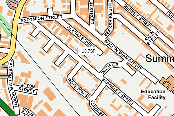 HU8 7SF map - OS OpenMap – Local (Ordnance Survey)