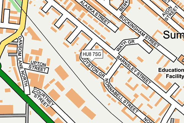 HU8 7SG map - OS OpenMap – Local (Ordnance Survey)