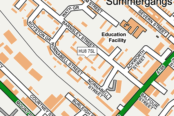 HU8 7SL map - OS OpenMap – Local (Ordnance Survey)