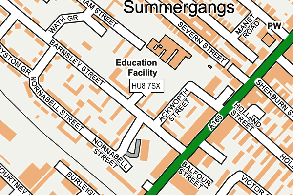 HU8 7SX map - OS OpenMap – Local (Ordnance Survey)