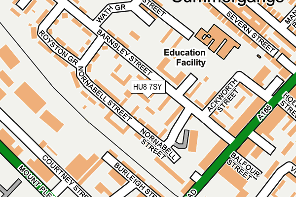 HU8 7SY map - OS OpenMap – Local (Ordnance Survey)