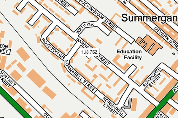 HU8 7SZ map - OS OpenMap – Local (Ordnance Survey)