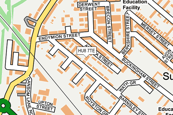 HU8 7TE map - OS OpenMap – Local (Ordnance Survey)