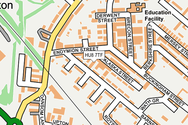 HU8 7TF map - OS OpenMap – Local (Ordnance Survey)