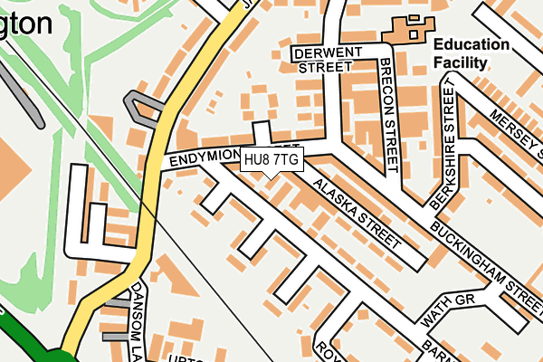 HU8 7TG map - OS OpenMap – Local (Ordnance Survey)