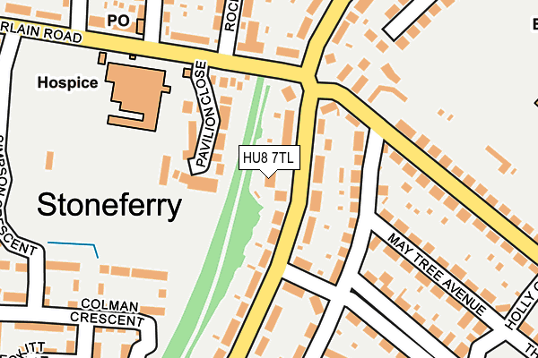 HU8 7TL map - OS OpenMap – Local (Ordnance Survey)