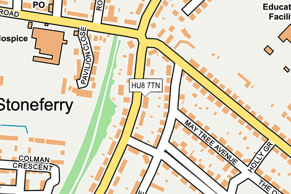 HU8 7TN map - OS OpenMap – Local (Ordnance Survey)