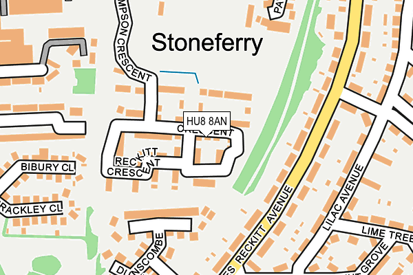 HU8 8AN map - OS OpenMap – Local (Ordnance Survey)