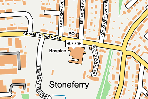 HU8 8DH map - OS OpenMap – Local (Ordnance Survey)