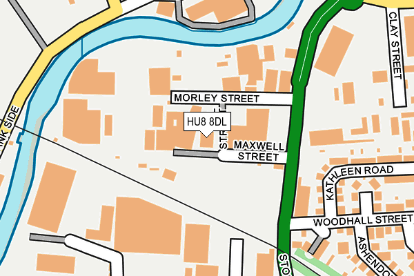 HU8 8DL map - OS OpenMap – Local (Ordnance Survey)