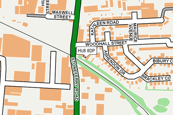 HU8 8DP map - OS OpenMap – Local (Ordnance Survey)