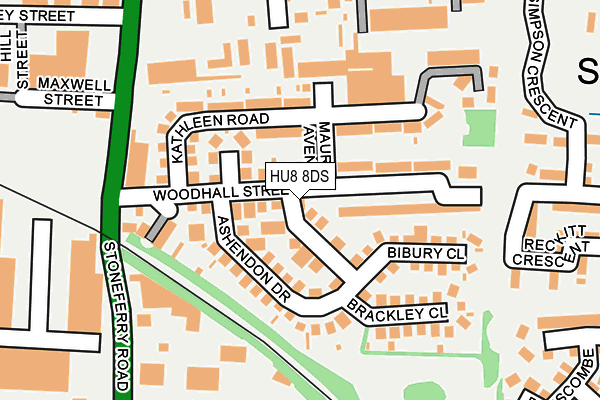 HU8 8DS map - OS OpenMap – Local (Ordnance Survey)