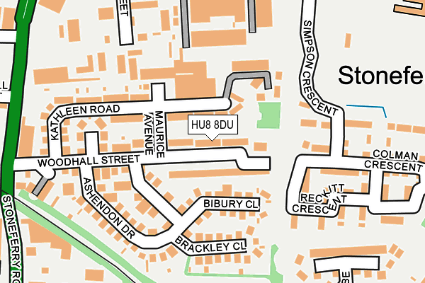 HU8 8DU map - OS OpenMap – Local (Ordnance Survey)