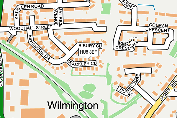 HU8 8EF map - OS OpenMap – Local (Ordnance Survey)