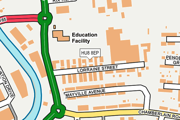 HU8 8EP map - OS OpenMap – Local (Ordnance Survey)