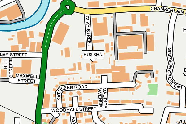 HU8 8HA map - OS OpenMap – Local (Ordnance Survey)