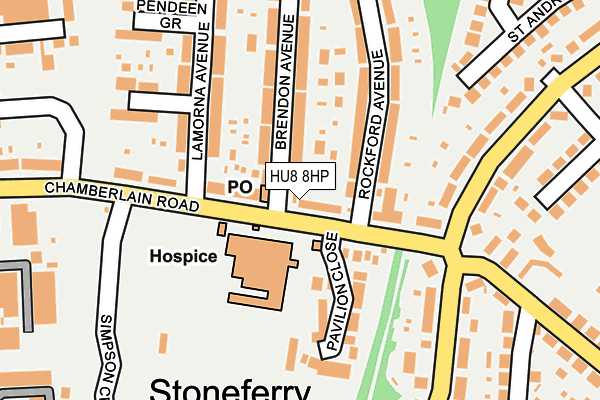HU8 8HP map - OS OpenMap – Local (Ordnance Survey)