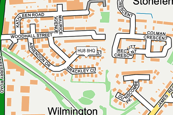 HU8 8HQ map - OS OpenMap – Local (Ordnance Survey)