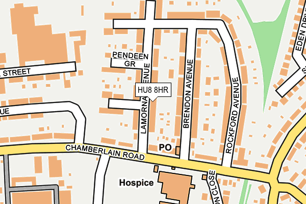 HU8 8HR map - OS OpenMap – Local (Ordnance Survey)