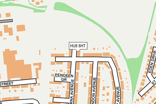 HU8 8HT map - OS OpenMap – Local (Ordnance Survey)