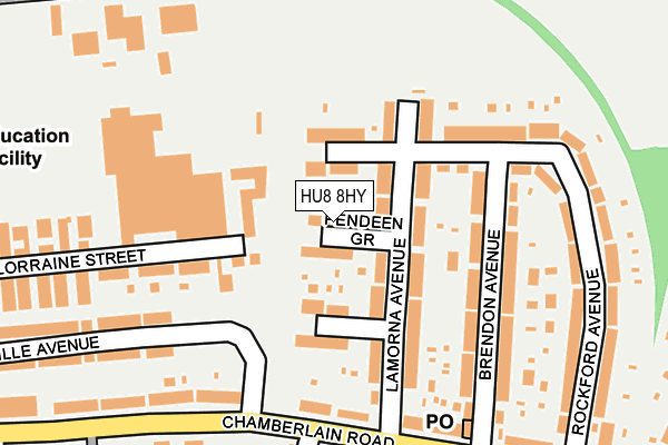 HU8 8HY map - OS OpenMap – Local (Ordnance Survey)
