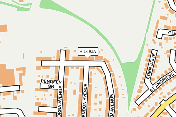 HU8 8JA map - OS OpenMap – Local (Ordnance Survey)