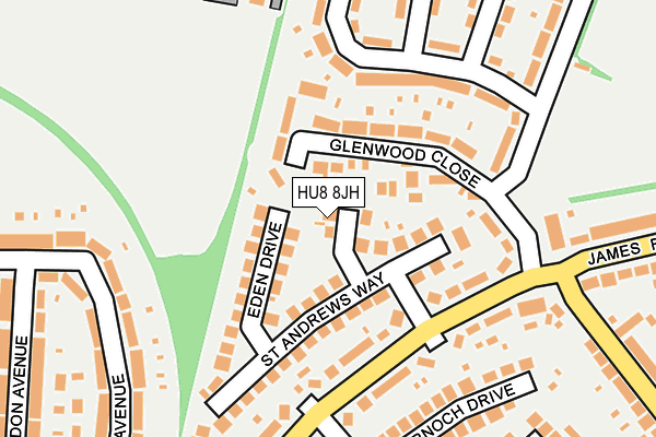 HU8 8JH map - OS OpenMap – Local (Ordnance Survey)