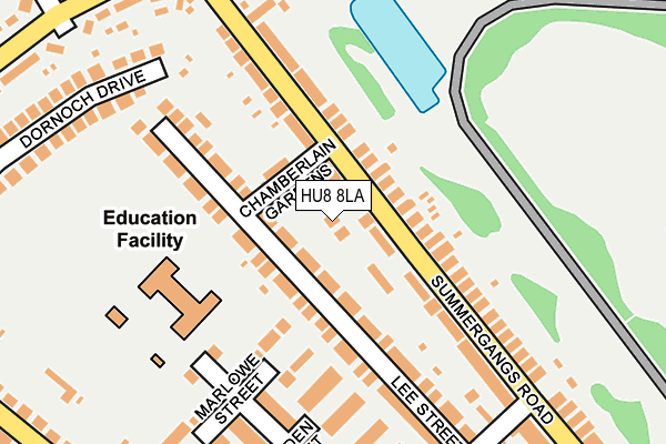 HU8 8LA map - OS OpenMap – Local (Ordnance Survey)