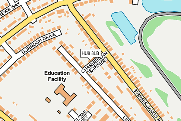 HU8 8LB map - OS OpenMap – Local (Ordnance Survey)