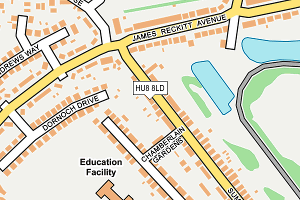 HU8 8LD map - OS OpenMap – Local (Ordnance Survey)