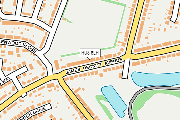 HU8 8LH map - OS OpenMap – Local (Ordnance Survey)