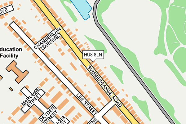 HU8 8LN map - OS OpenMap – Local (Ordnance Survey)