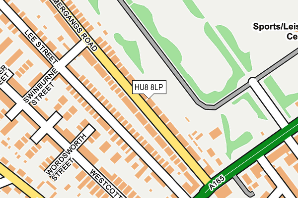 HU8 8LP map - OS OpenMap – Local (Ordnance Survey)