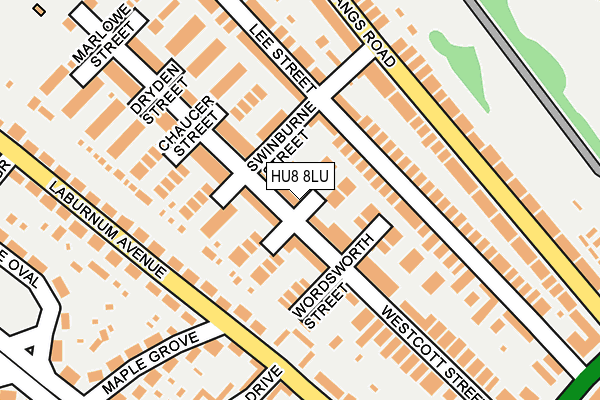 HU8 8LU map - OS OpenMap – Local (Ordnance Survey)